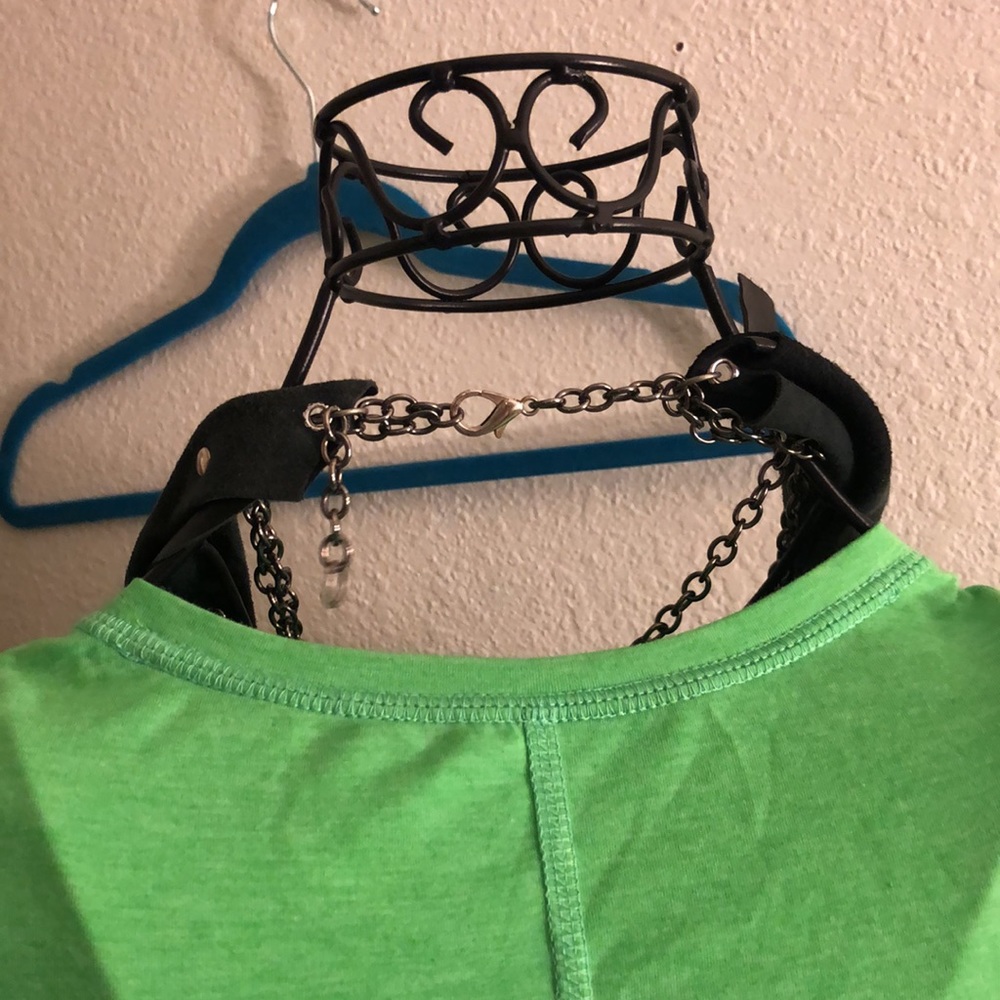 Leather scarf with octopus charm - Picture 6 of 7